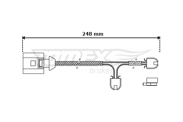 Výstrażný kontakt opotrebenia brzdového oblożenia TOMEX Brakes